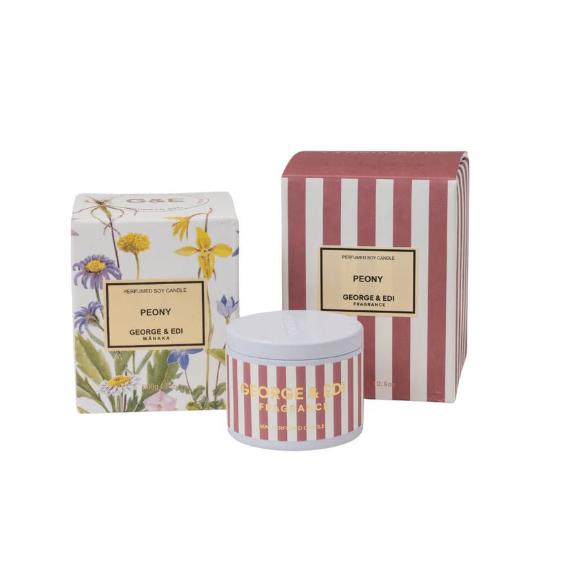 George & Edi candle Medium - The Green Room Flower Company