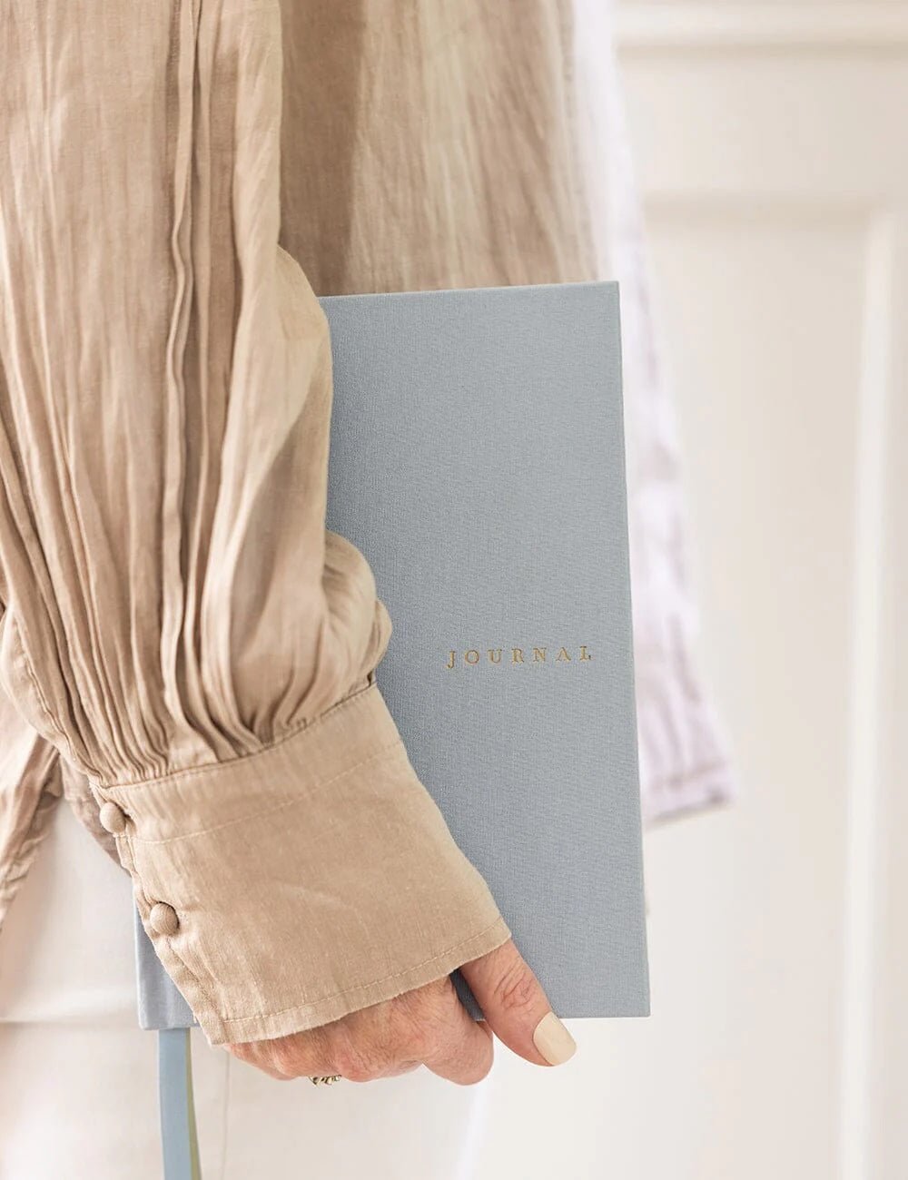 Linen Bound Journal - Luna Blue (Bullet Journal) - The Green Room Flower Company