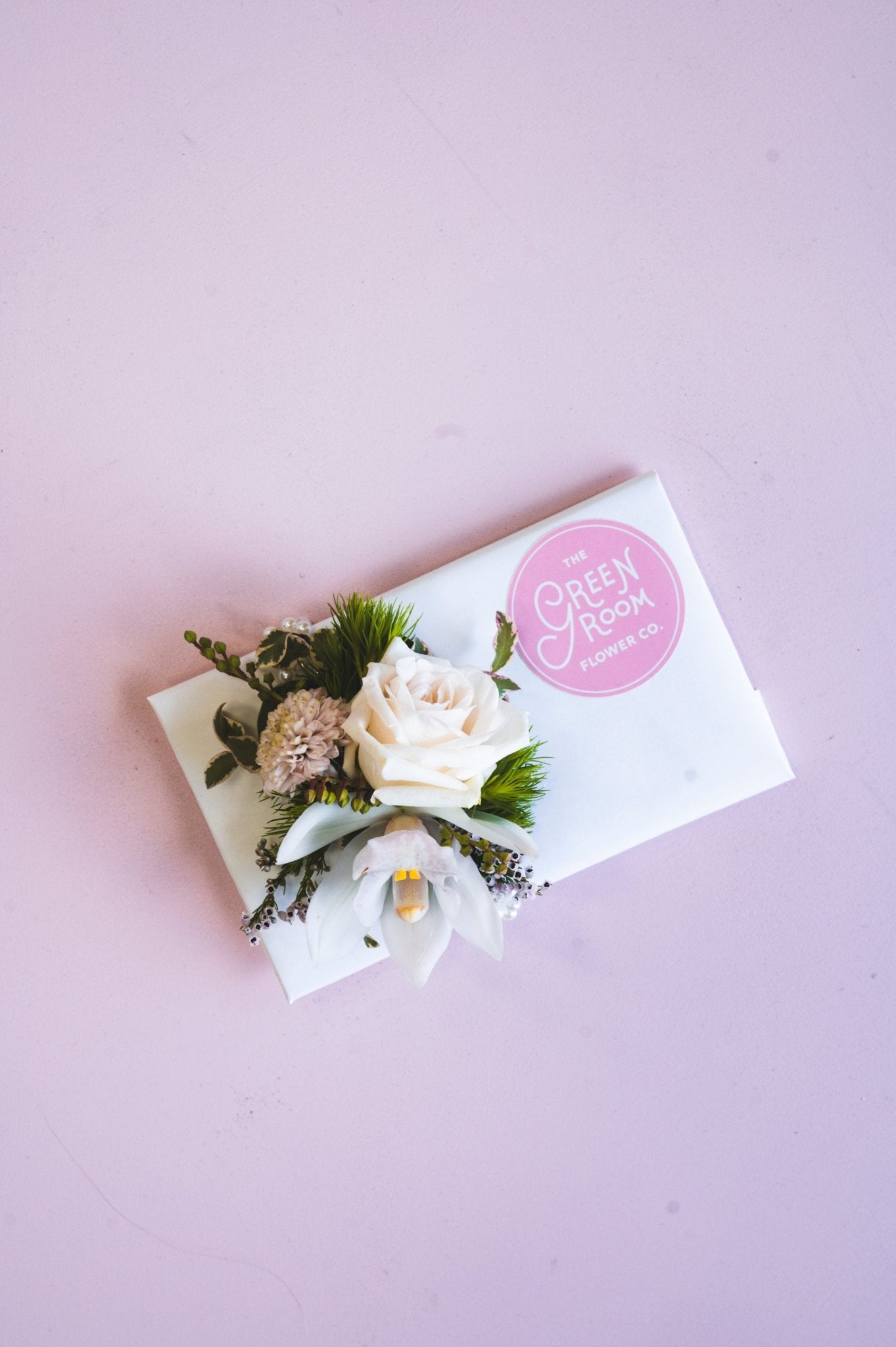MAC Ball Wrist Corsage - The Green Room Flower Company
