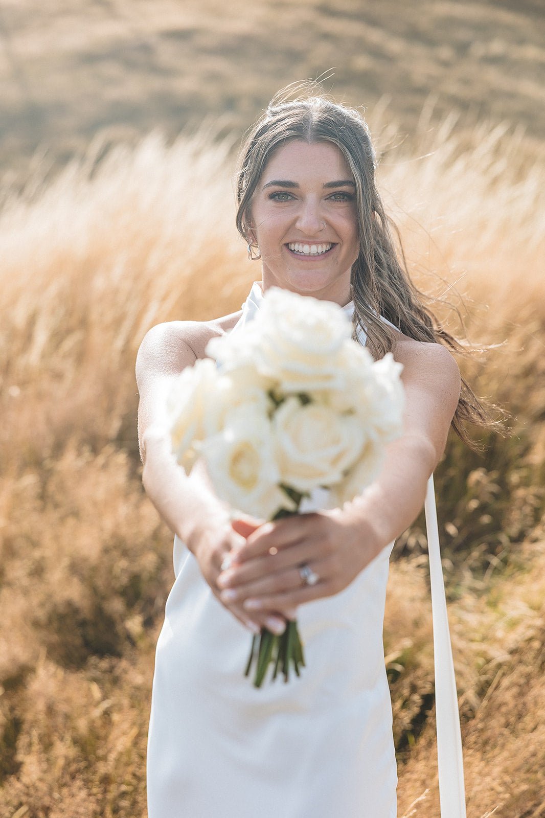 Rose only wedding Bouquet - The Green Room Flower Company