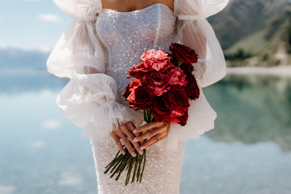 Rose only wedding Bouquet - The Green Room Flower Company