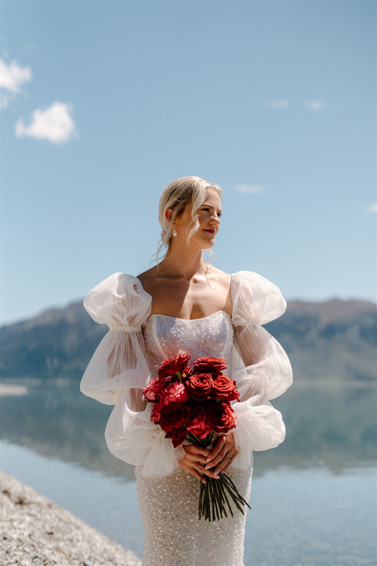Rose only wedding Bouquet - The Green Room Flower Company