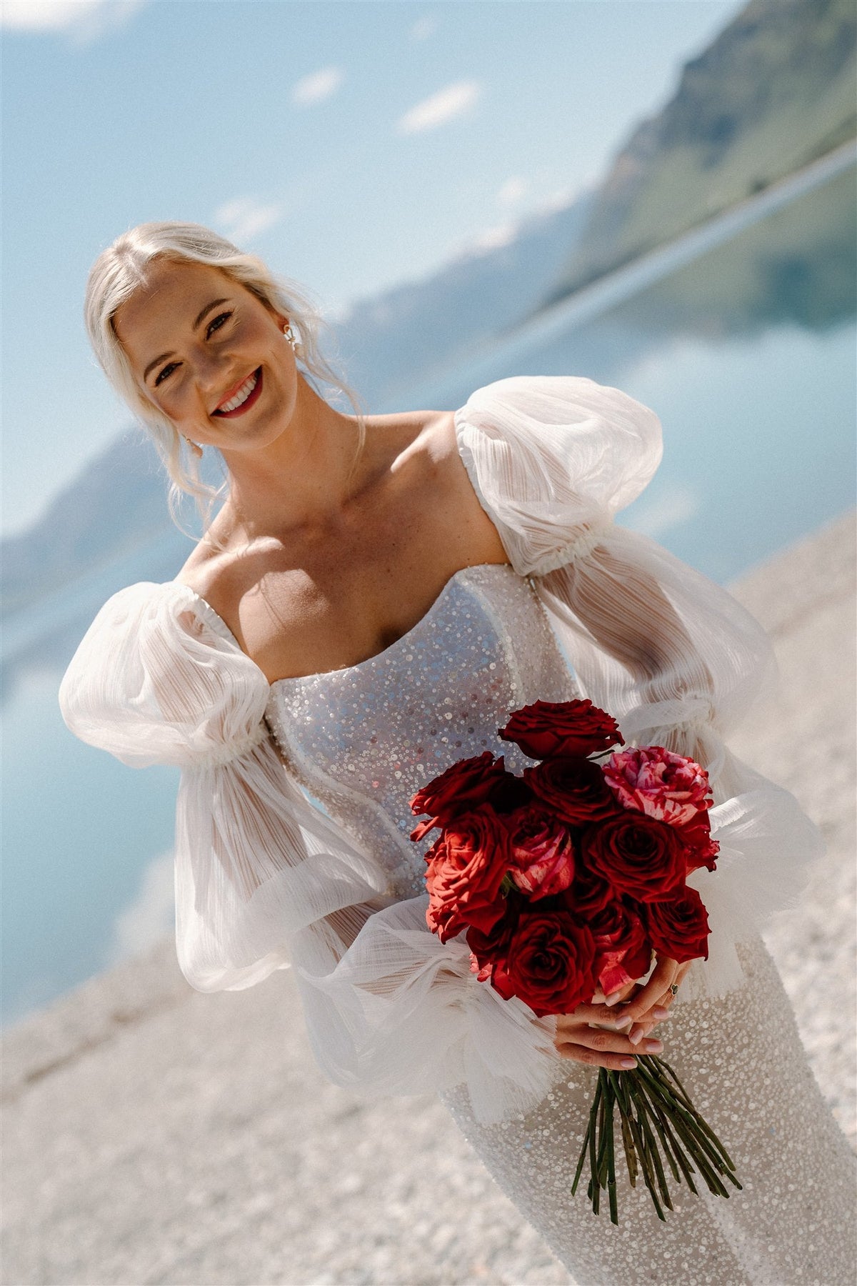 Rose only wedding Bouquet - The Green Room Flower Company