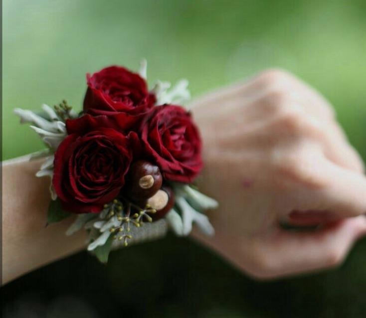 COMBO DEAL - Wrist corsage + Buttonhole - The Green Room Flower Company