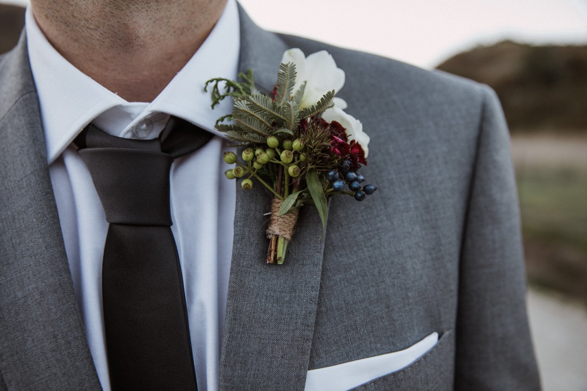 COMBO DEAL - Wrist corsage + Buttonhole - The Green Room Flower Company