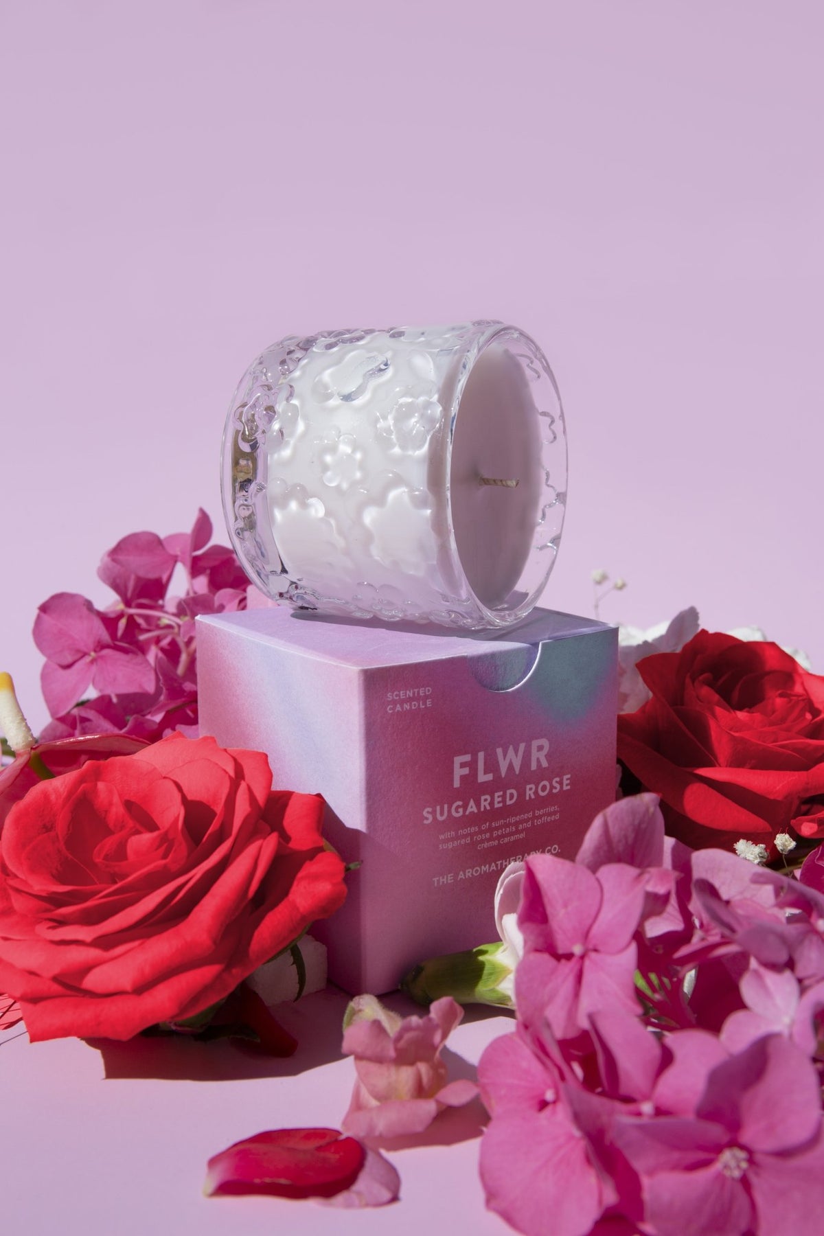 FLWR Candle - Sugared Rose - The Green Room Flower Company
