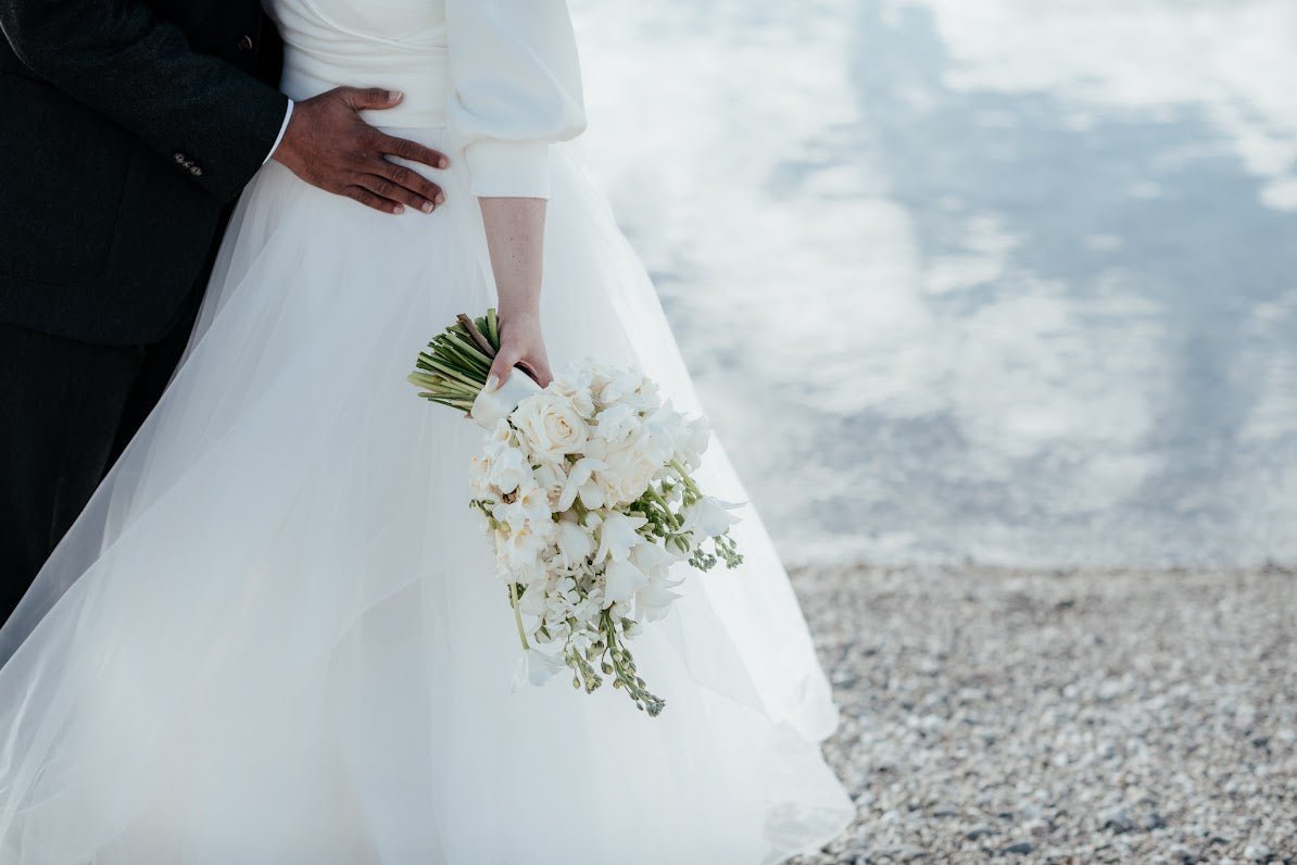 Alice + Jonathan: A Whimsical White Elopement - The Green Room Flower Company