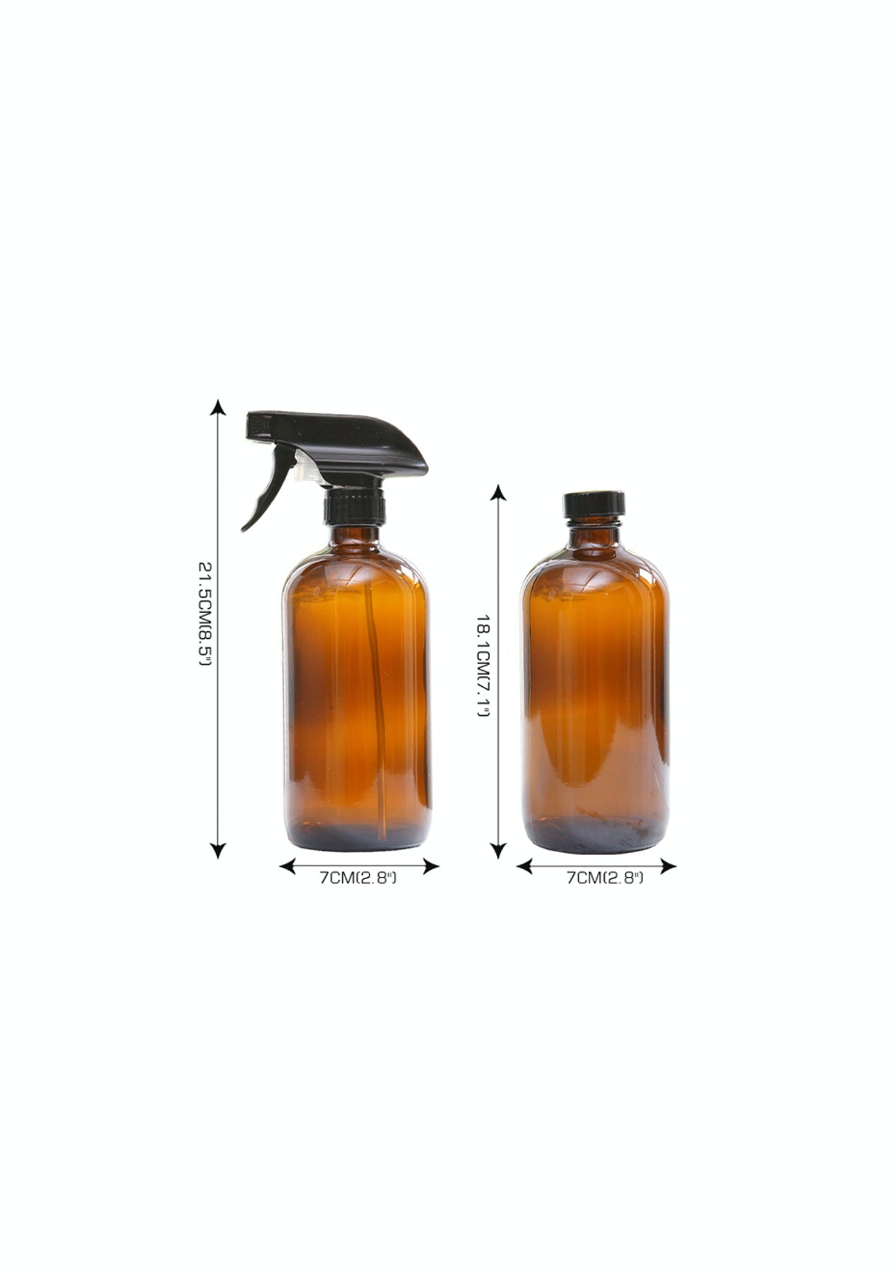 Amber glass spray bottle - The Green Room Flower Company