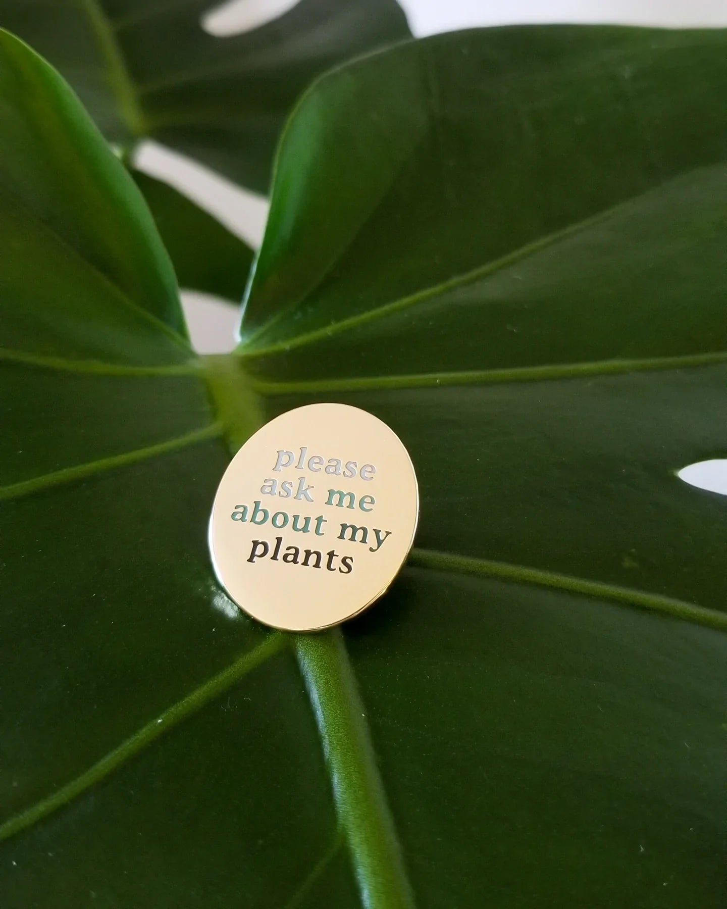 Ask me about my plants Pin - The Green Room Flower Company