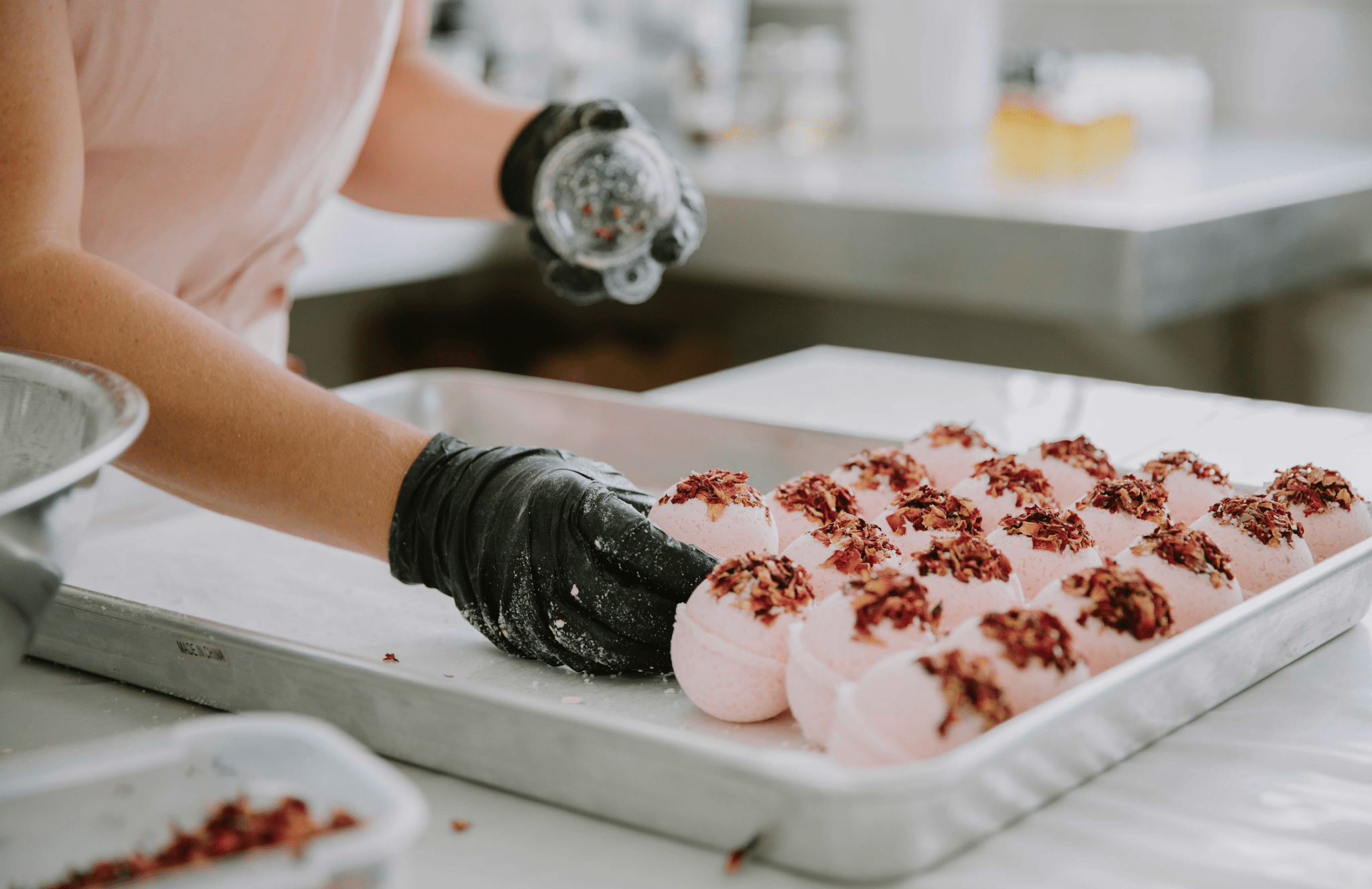 Botanical Bath Bomb Floral Selection Gift Tube - The Green Room Flower Company