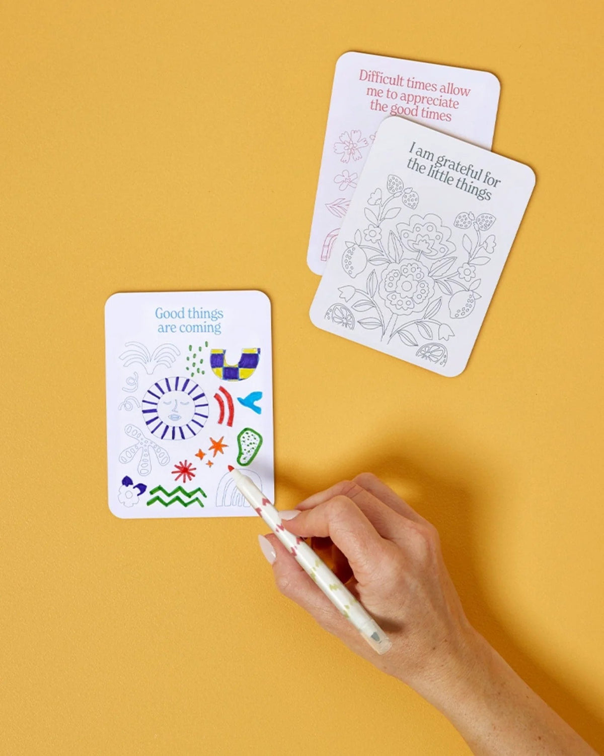 Colour your own affirmation cards - The Green Room Flower Company
