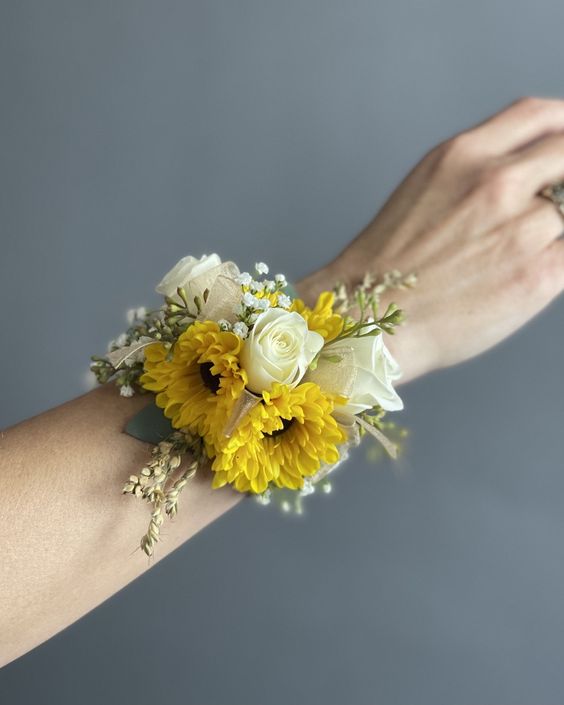 COMBO DEAL - Wrist corsage + Buttonhole - The Green Room Flower Company