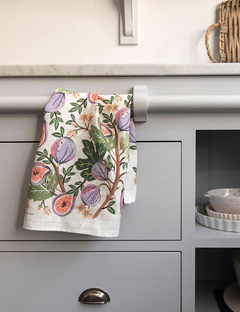 Figs 100% Linen Tea Towel - The Green Room Flower Company