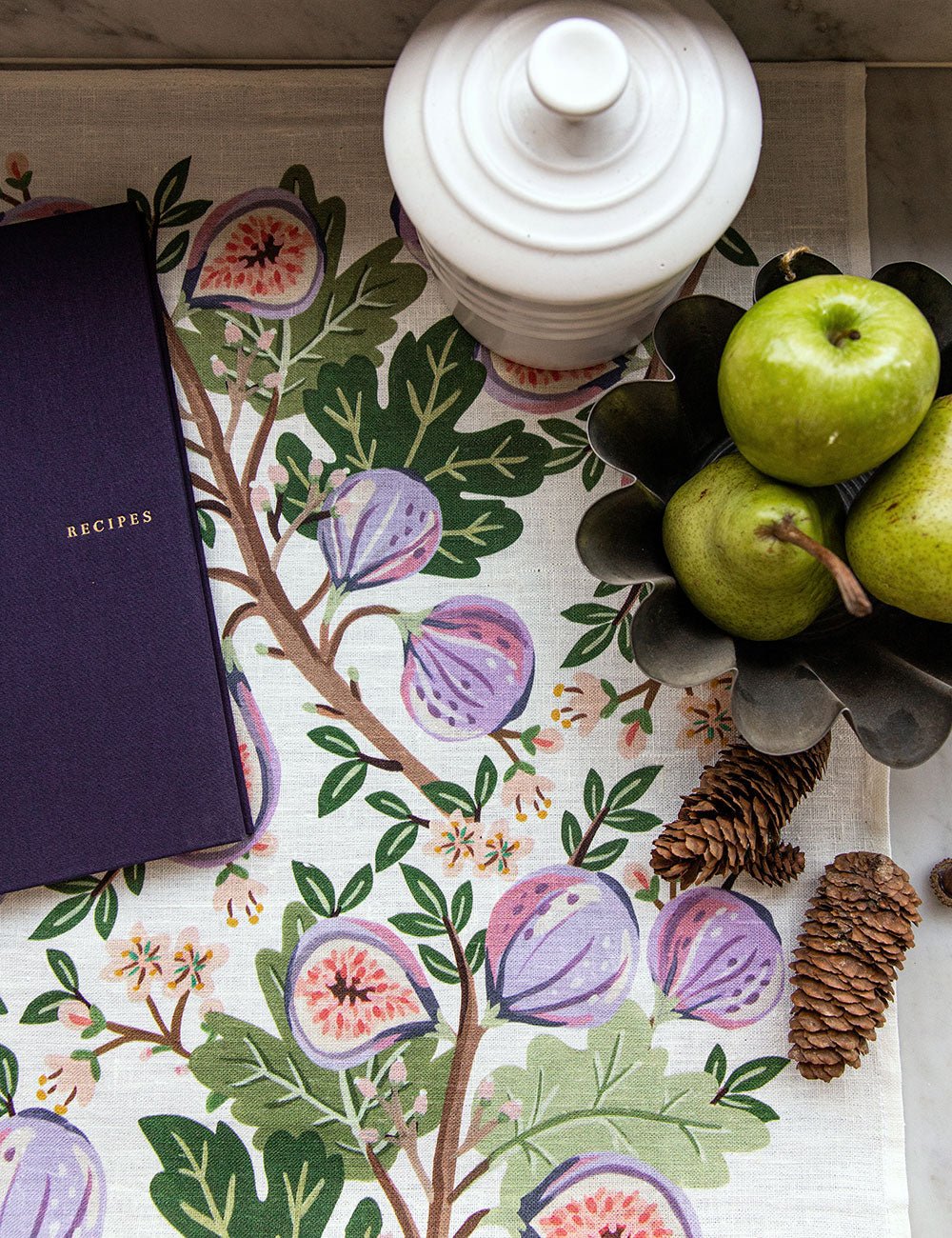 Figs 100% Linen Tea Towel - The Green Room Flower Company