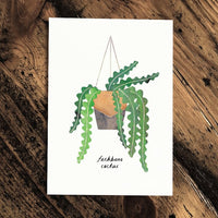 Fishbone Cactus - Greeting Card - The Green Room Flower Company