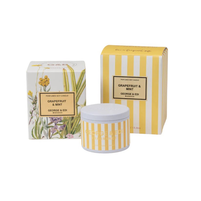 George & Edi candle Medium - The Green Room Flower Company