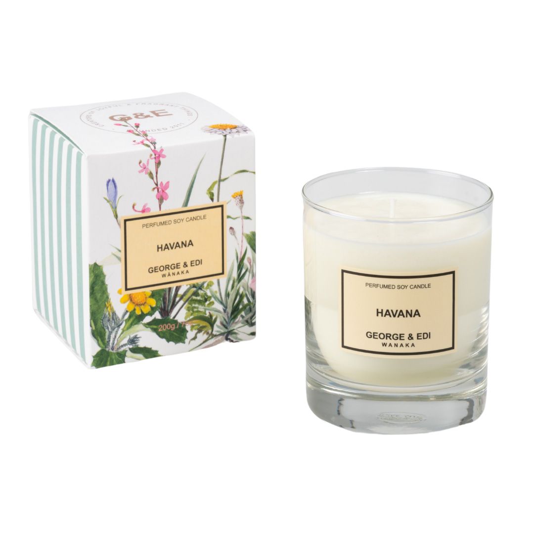George & Edi candle Medium - The Green Room Flower Company