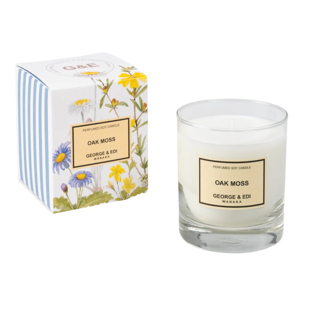 George & Edi candle Medium - The Green Room Flower Company