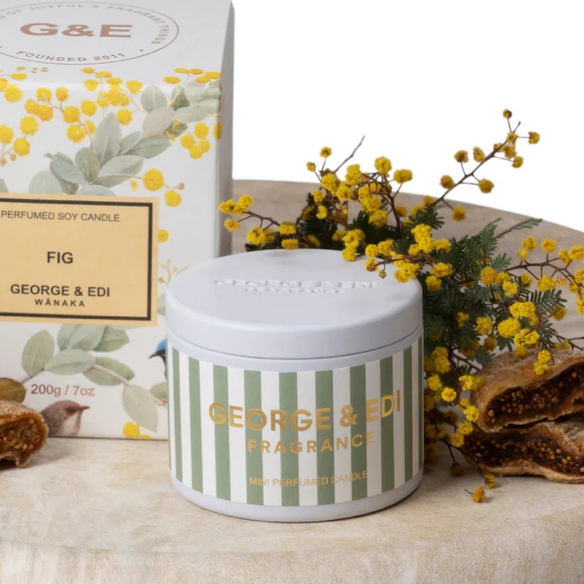 George & Edi candle small - The Green Room Flower Company