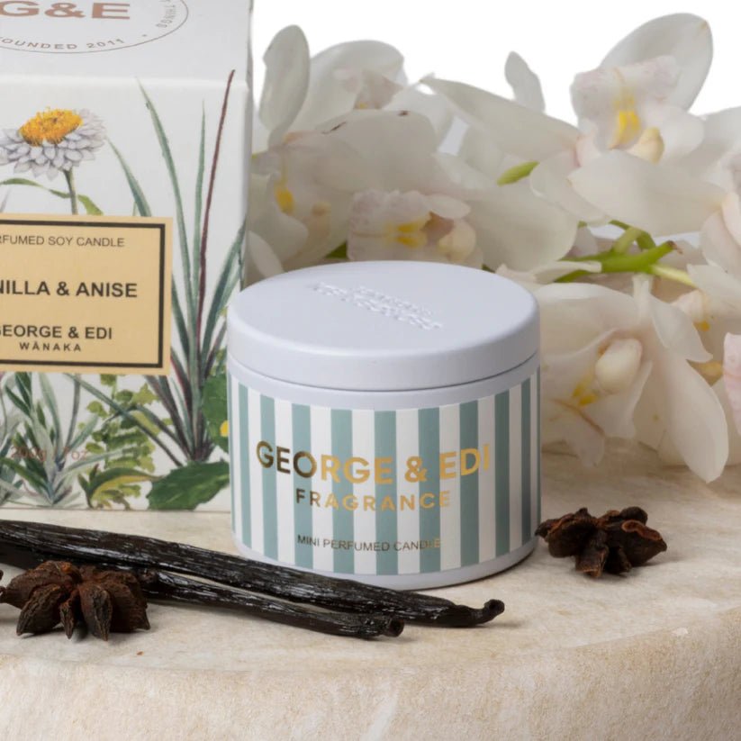 George & Edi candle small - The Green Room Flower Company