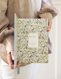 Linen Bound Journal - Luna Blue (Bullet Journal) - The Green Room Flower Company
