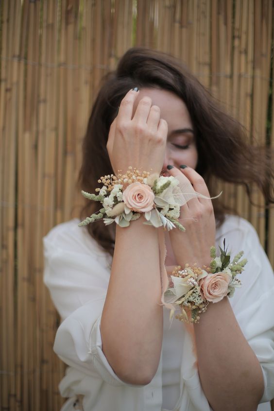 Mt Aspiring Wrist corsage - The Green Room Flower Company