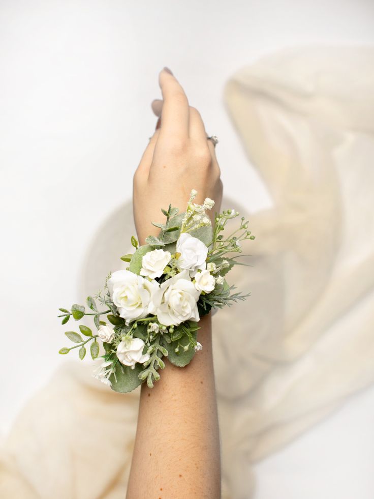 Mt Aspiring Wrist corsage - The Green Room Flower Company
