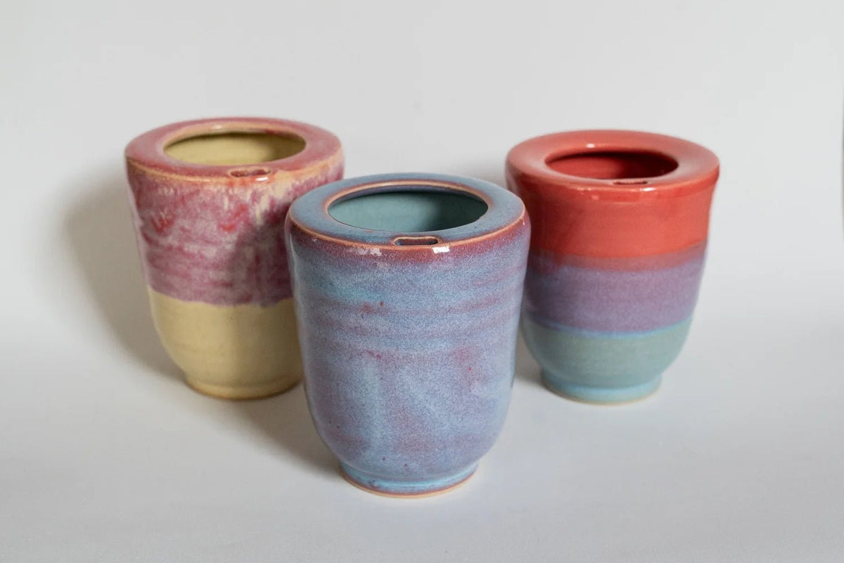 NZ Handmade Ceramic Anti-Spill Takeaway Cup - The Green Room Flower Company