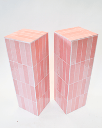 Pink Tile Plinths - The Green Room Flower Company