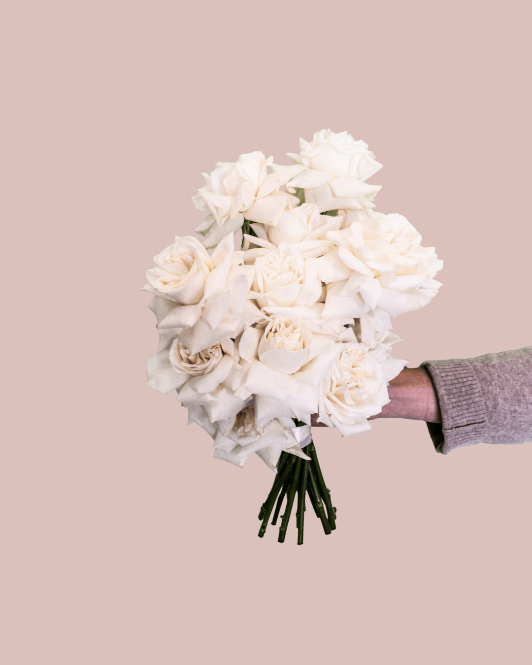 Rose only wedding Bouquet - The Green Room Flower Company