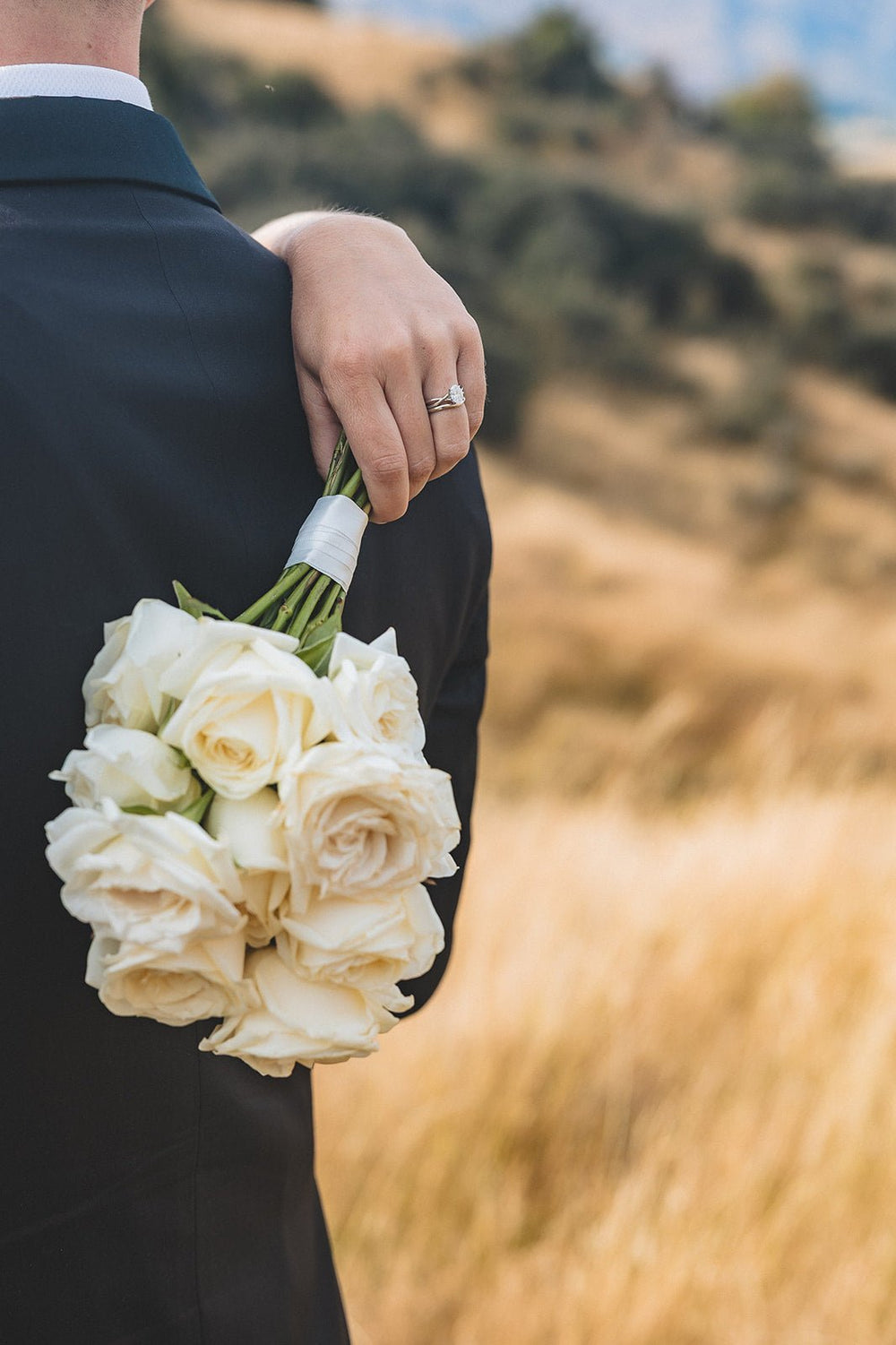 Rose only wedding Bouquet - The Green Room Flower Company