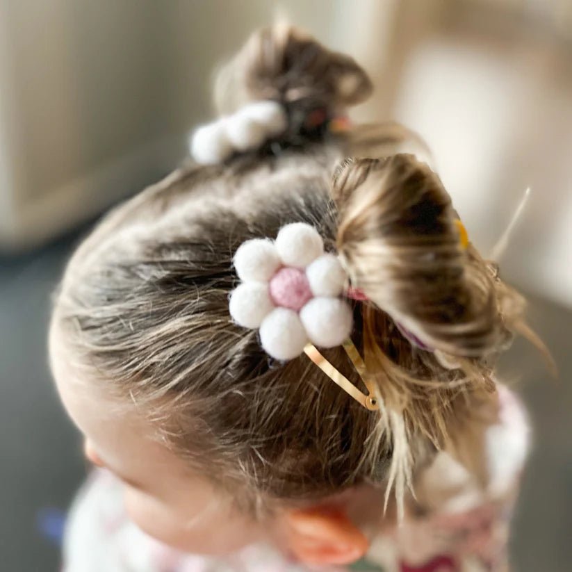 Wild Daisy - Felt Hair Clips - The Green Room Flower Company