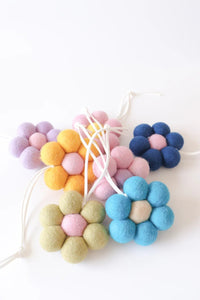 Wild Daisy - Hanging Felt Flower Air Freshner - The Green Room Flower Company