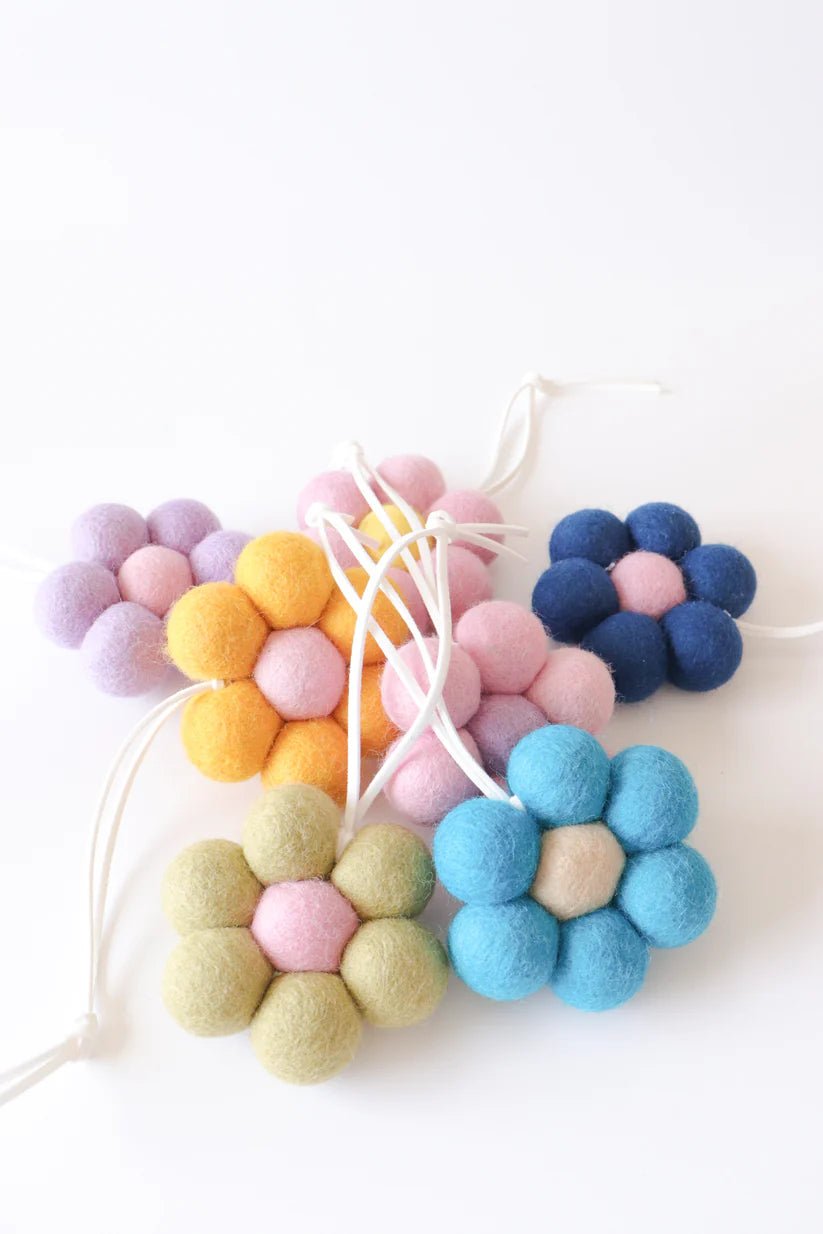 Wild Daisy - Hanging Felt Flower Air Freshner - The Green Room Flower Company