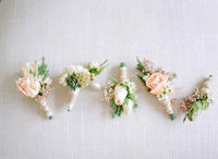 COMBO DEAL - Wrist corsage + Buttonhole - The Green Room Flower Company