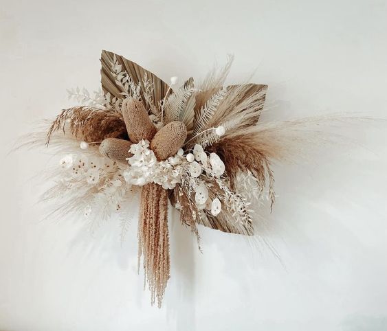 Custom Dried Wall Arrangements - The Green Room Flower Company