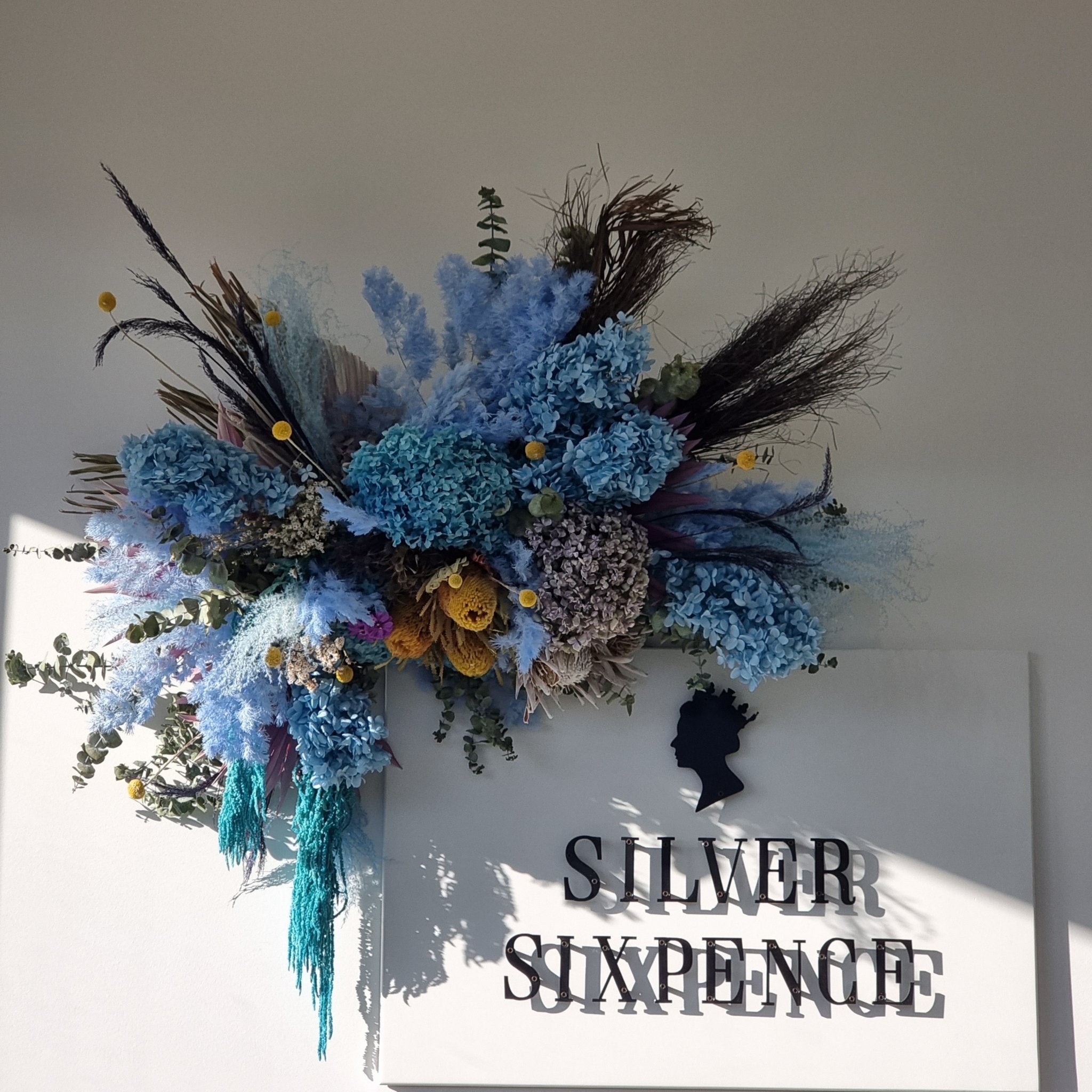 Custom Dried Wall Arrangements - The Green Room Flower Company