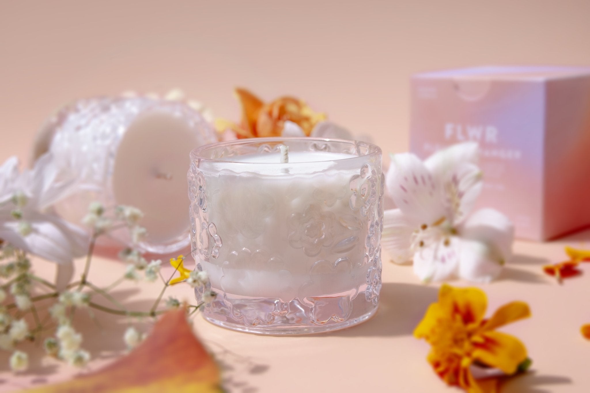 FLWR Candle - Fleur D Oranger - The Green Room Flower Company