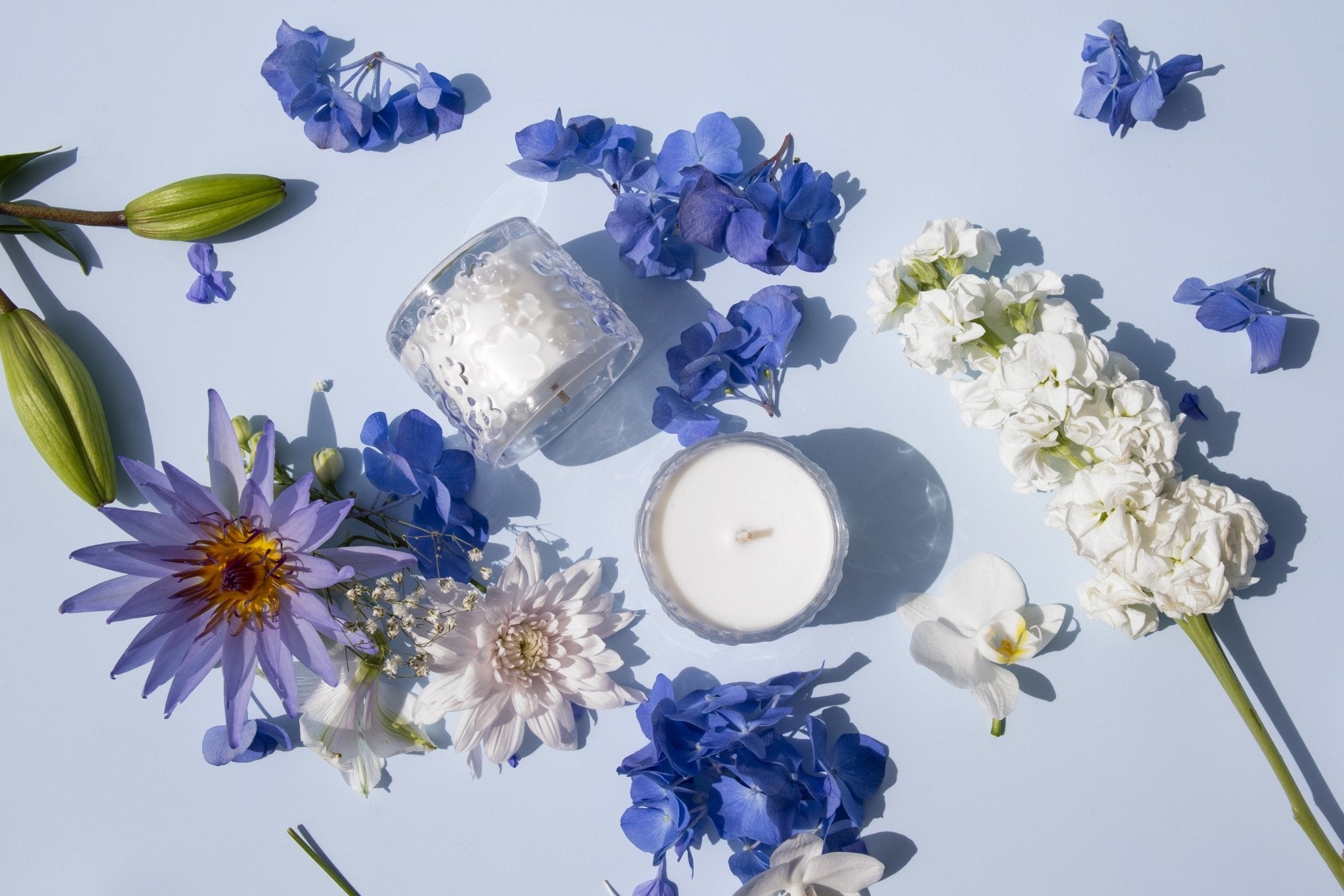 FLWR Candle - Forget Me Not - The Green Room Flower Company