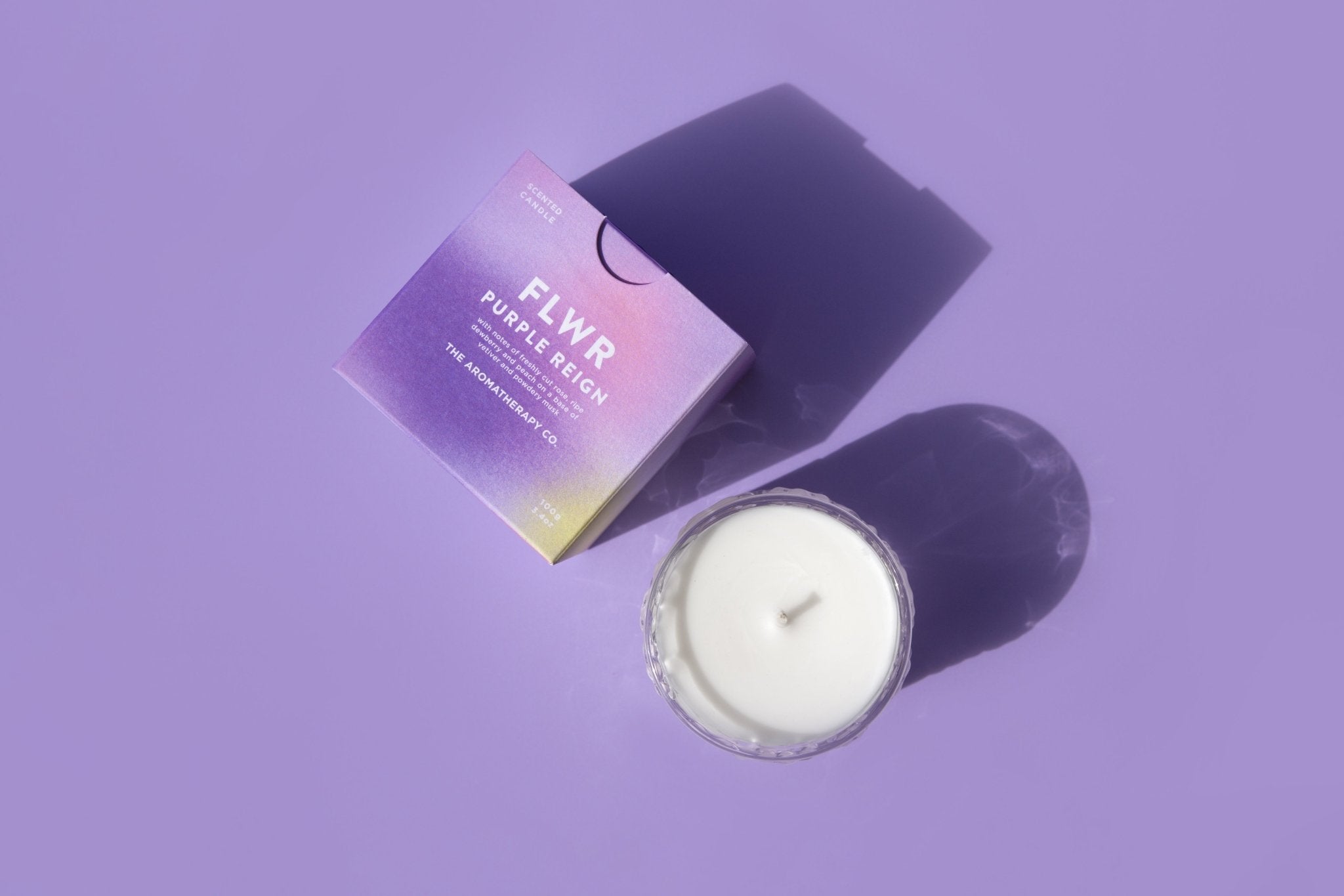 FLWR Candle - Purple Reign - The Green Room Flower Company