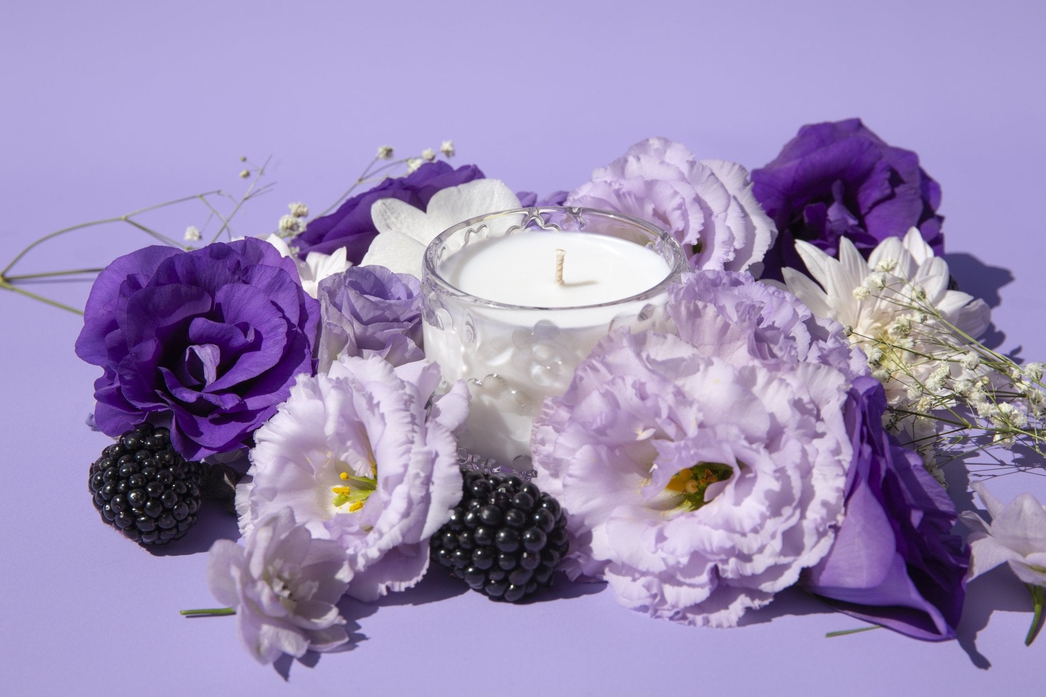 FLWR Candle - Purple Reign - The Green Room Flower Company